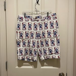 LOUDMOUTH PABST BLUE RIBBON (PBR) GOLF SHORTS